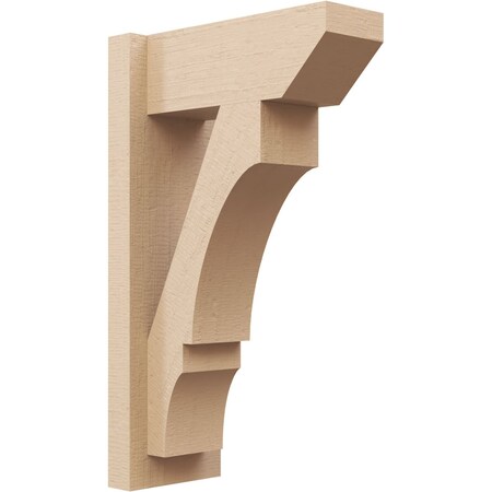 Ekena Millwork 5 1/2-in W x 12-in D x 20-in H Balboa Slat Rough Cedar Woodgrain TimberThane Outlooker, Primed Tan OUTUR055X12X20BOA24RCPR